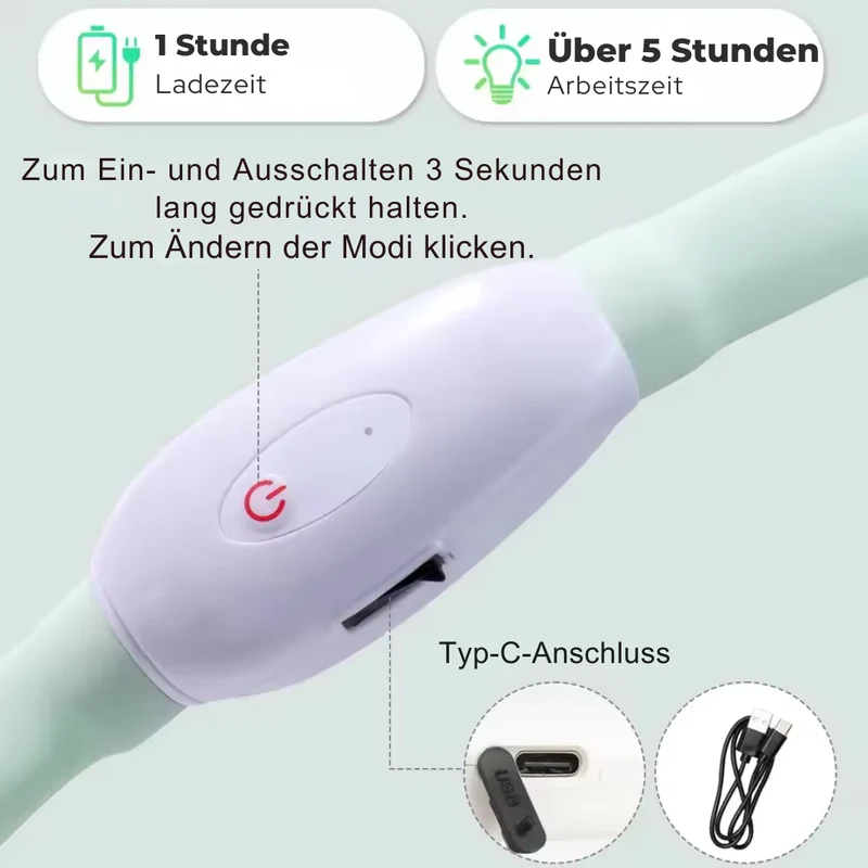 USB LED Hundehalsband zuschneidbar & wetterfest