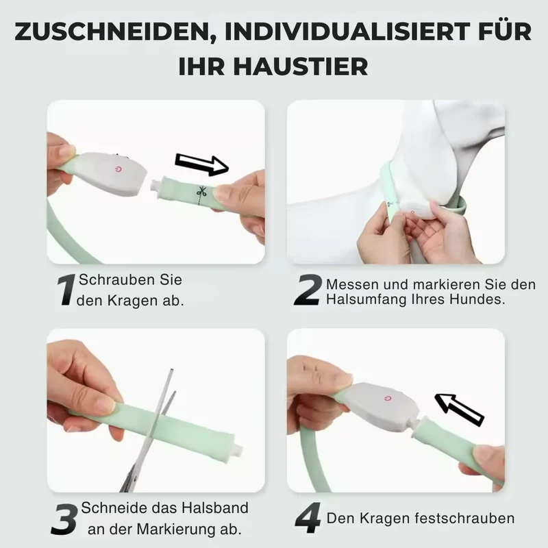 USB LED Hundehalsband zuschneidbar & wetterfest