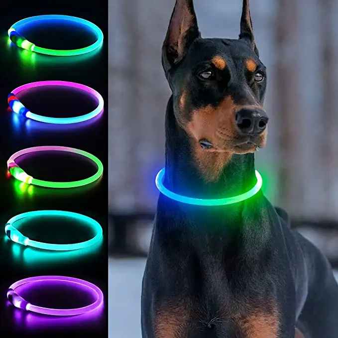 USB LED Hundehalsband zuschneidbar & wetterfest