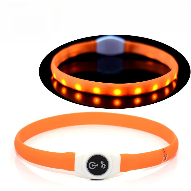 USB LED Hundehalsband zuschneidbar & wetterfest