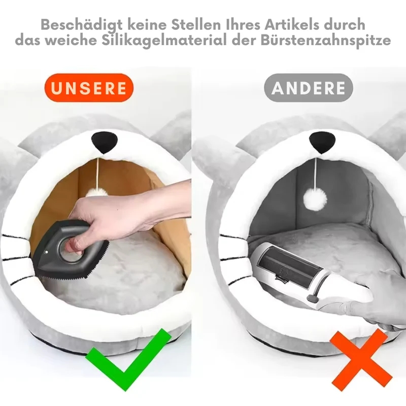 4-in-1 Mini Tierhaarkamm mit 4 Reinigungsmodi