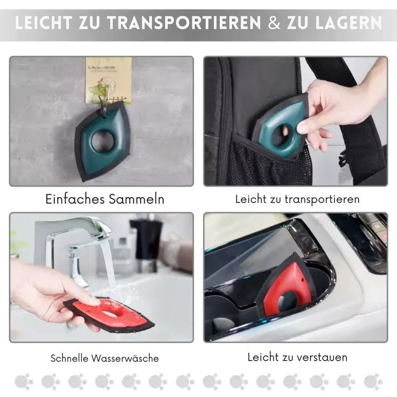 4-in-1 Mini Tierhaarkamm mit 4 Reinigungsmodi