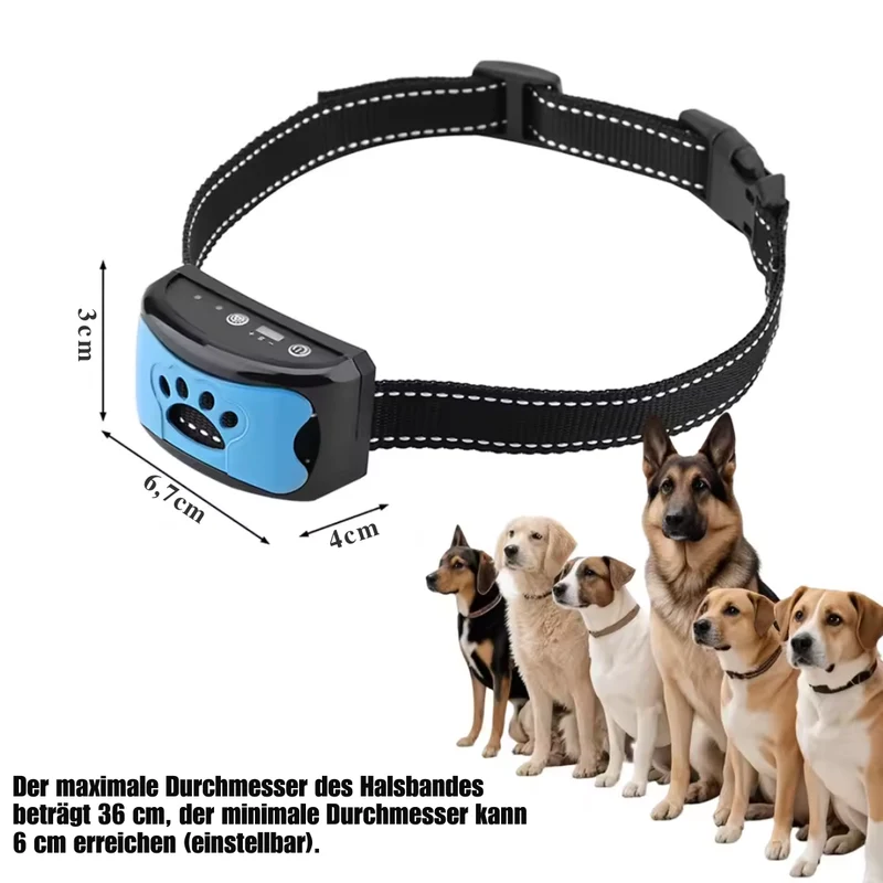 Anti Bell Halsband für Hunde wasserfest mit Ton und 7 Vibrationsstufen