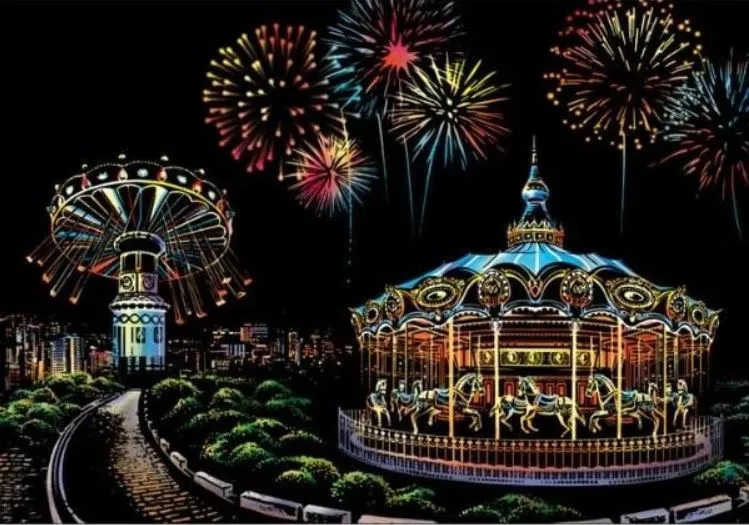 Scratch Painting Amusement Park