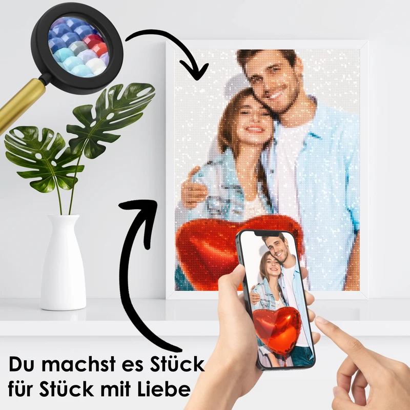 Dein Wunschmotiv - als Diamond Painting (eckige Steine)