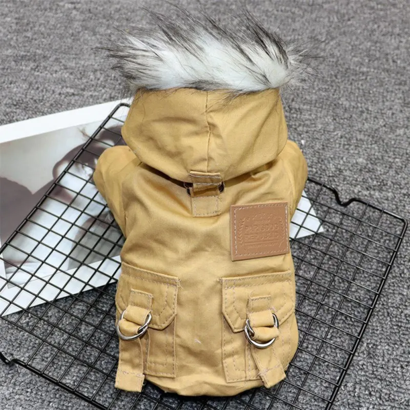 Hunde-Winterjacke mit Kapuze für kleine Hunde