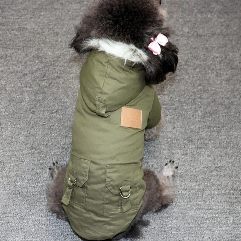 Hunde-Winterjacke mit Kapuze für kleine Hunde