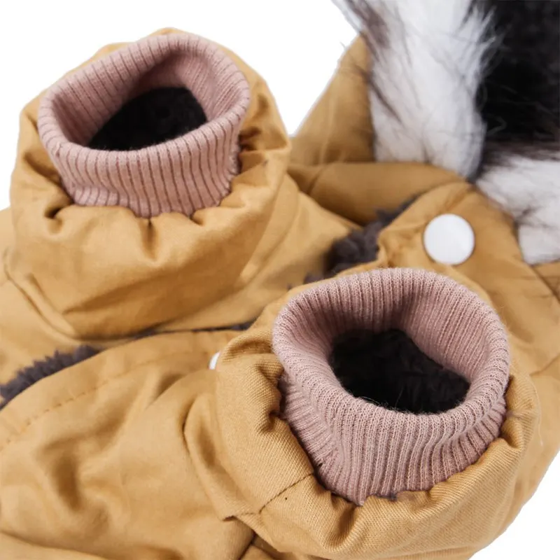 Hunde-Winterjacke mit Kapuze für kleine Hunde
