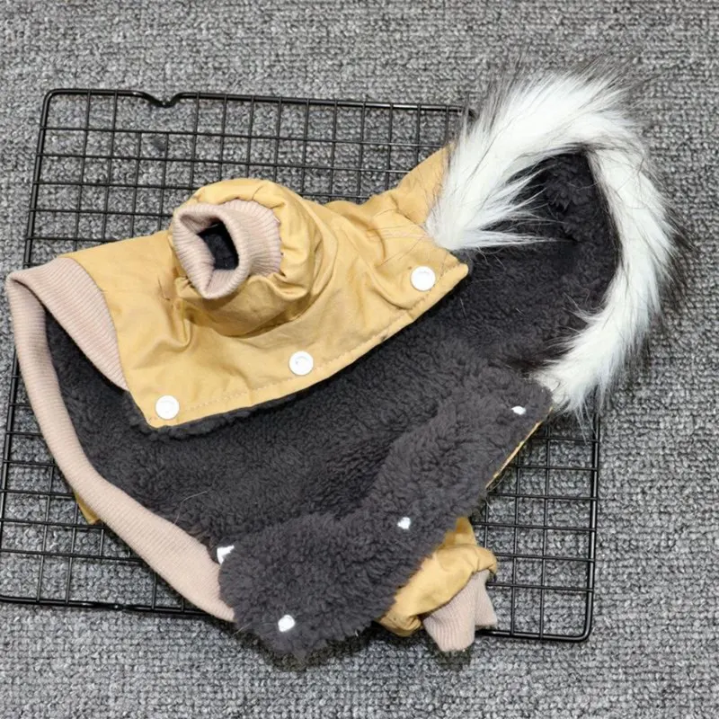 Hunde-Winterjacke mit Kapuze für kleine Hunde