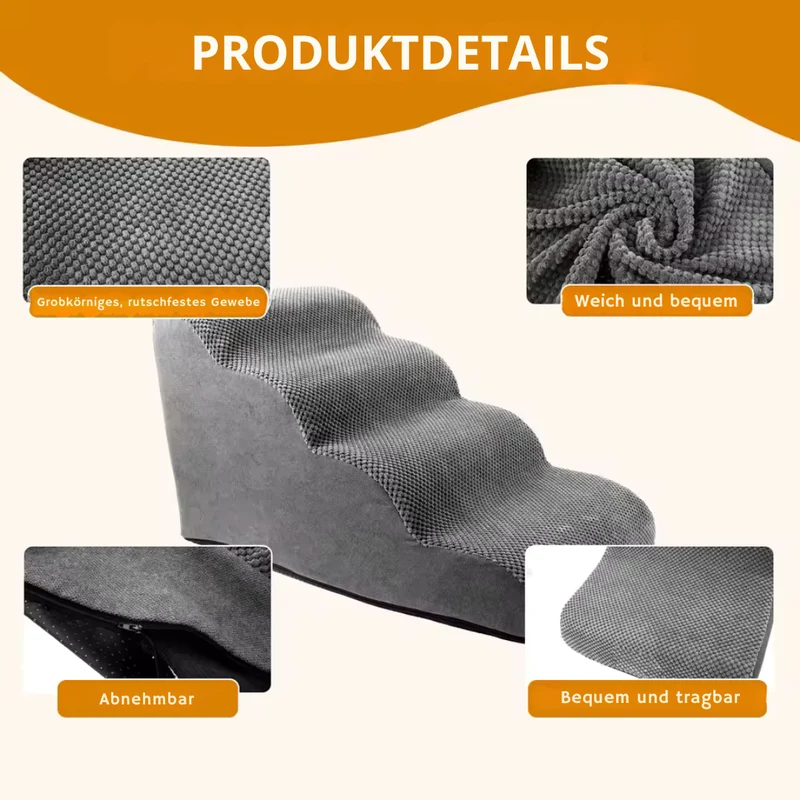 Rutschfeste Haustiertreppe für Sofa, Bett & Auto