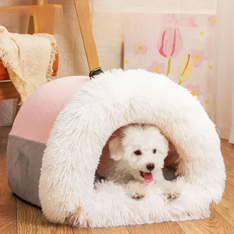 Haustierhöhle für Hunde & Katzen warm