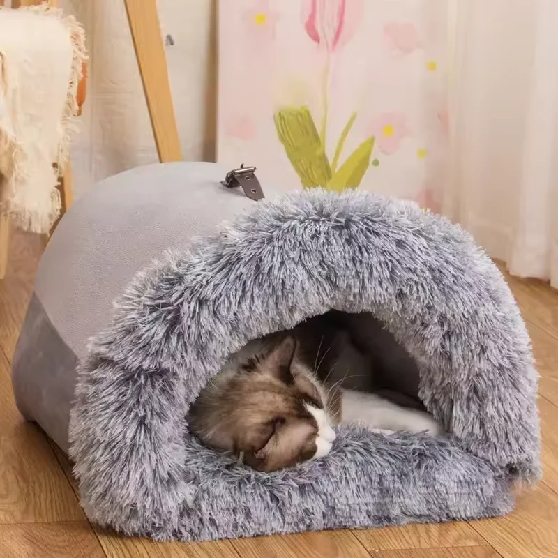 Haustierhöhle für Hunde & Katzen warm