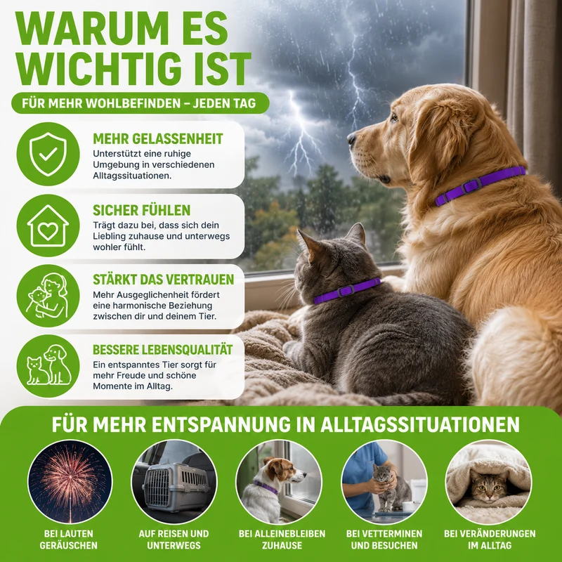 Verstellbares Beruhigungshalsband mit 60 Tagen Duftwirkung