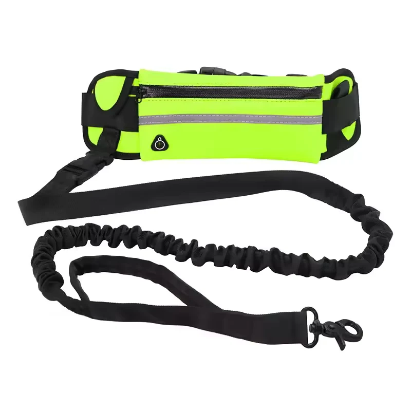 Freihand Hundeleine mit Bauchtasche & Bungee-Leine