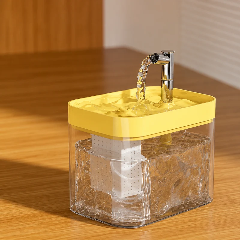 Leiser Katzen Trinkbrunnen mit Filter 1,5L