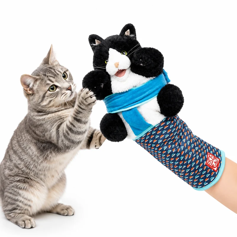 Interaktiver Katzen-Spielhandschuh