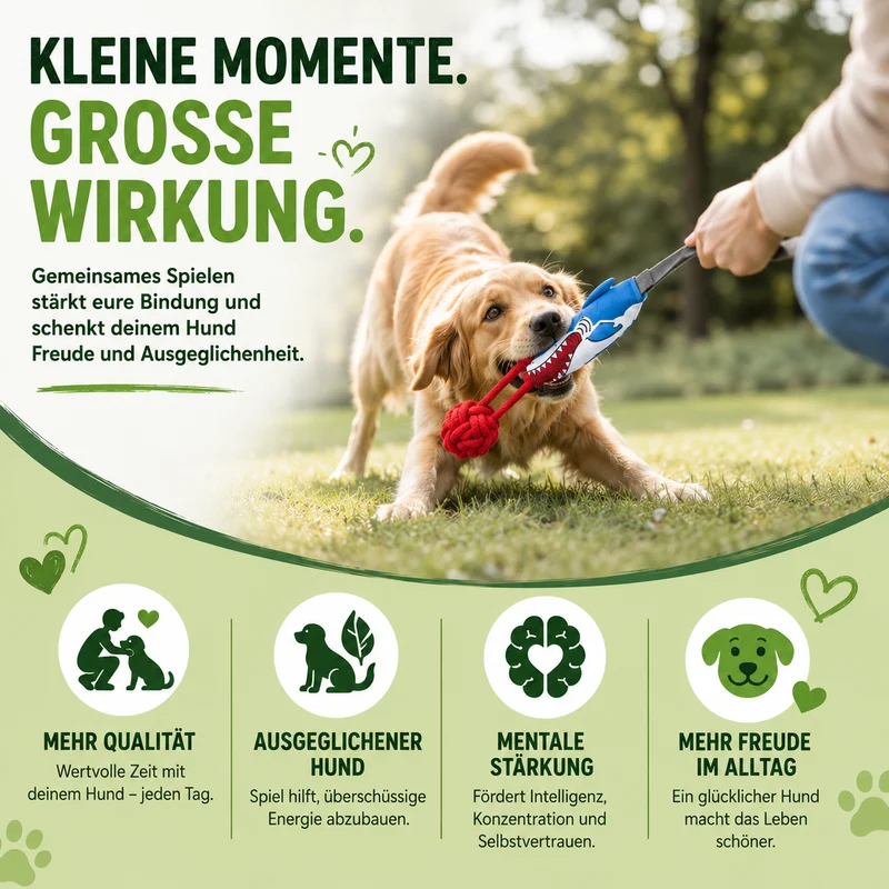 HaiZug Hundespielzeug mit Zugseil