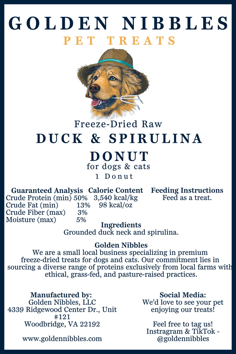 Duck & Spirulina Donut