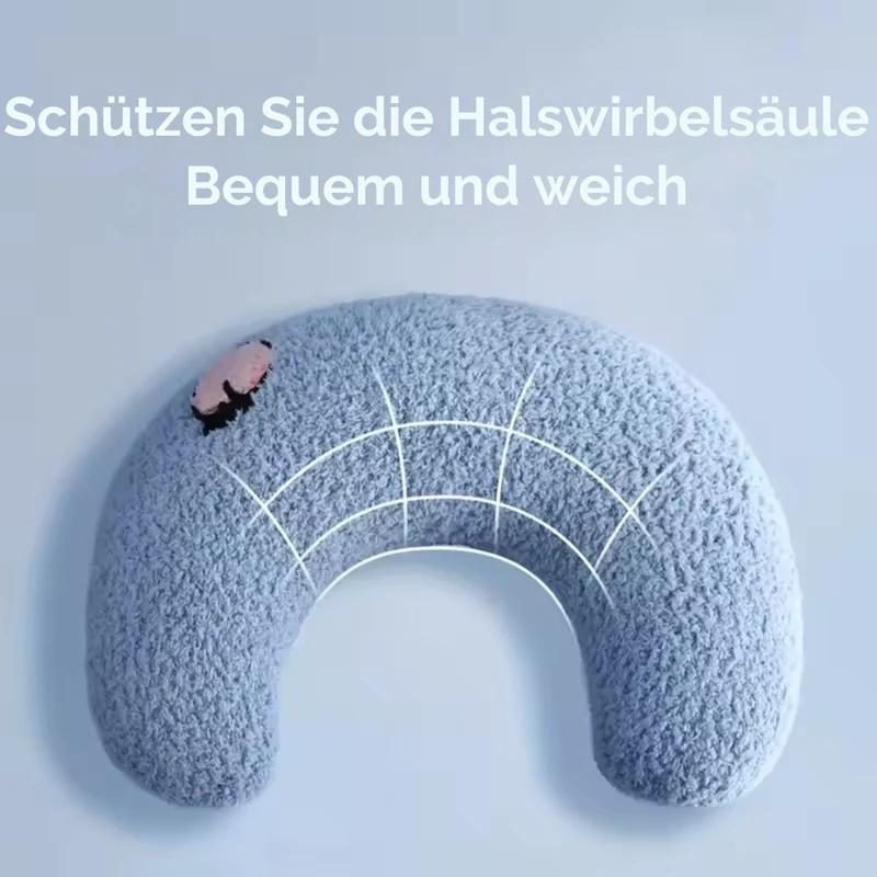 U-förmiges Haustierkissen mit Nackenstütze