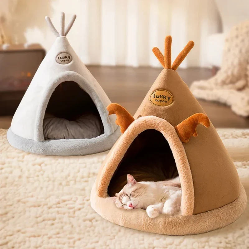 Haustierhöhle als Winterbett für kleine Hunde & Katzen