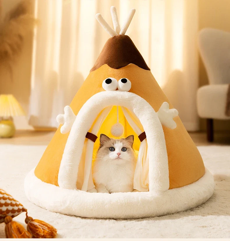 Haustierhöhle als Winterbett für kleine Hunde & Katzen