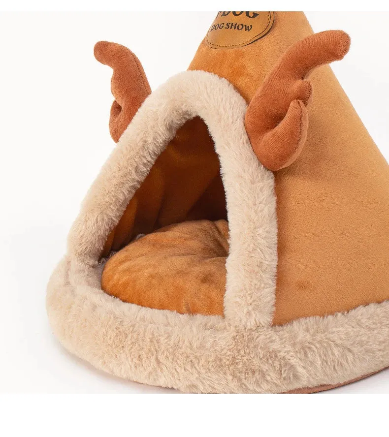 Haustierhöhle als Winterbett für kleine Hunde & Katzen