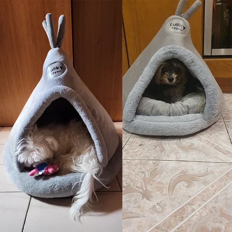 Haustierhöhle als Winterbett für kleine Hunde & Katzen