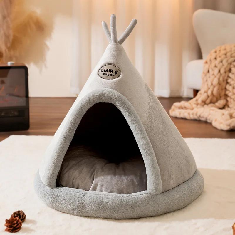 Haustierhöhle als Winterbett für kleine Hunde & Katzen