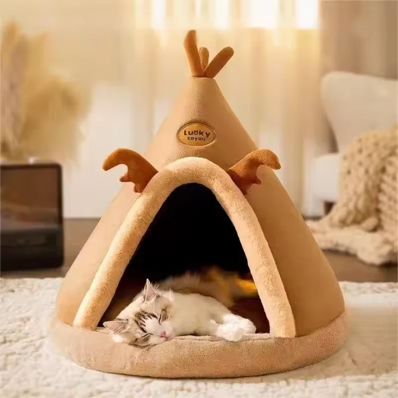 Haustierhöhle als Winterbett für kleine Hunde & Katzen
