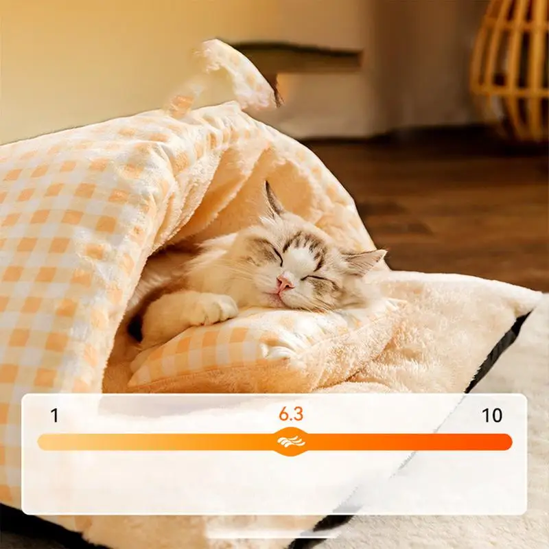 Warmer Katzen-Schlafsack als Höhle