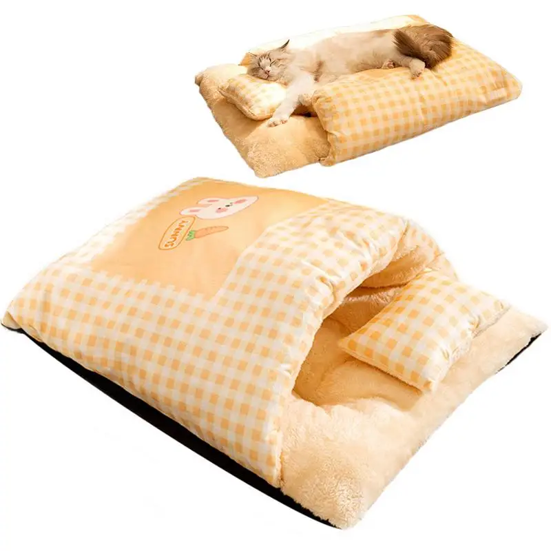Warmer Katzen-Schlafsack als Höhle