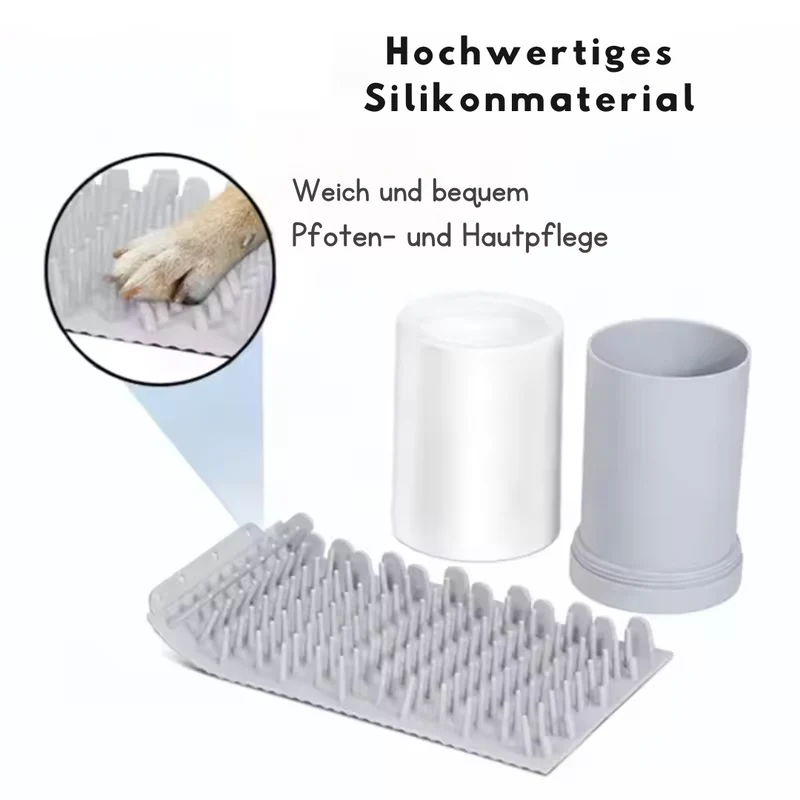 Pfotenreiniger mit weichen Silikonborsten