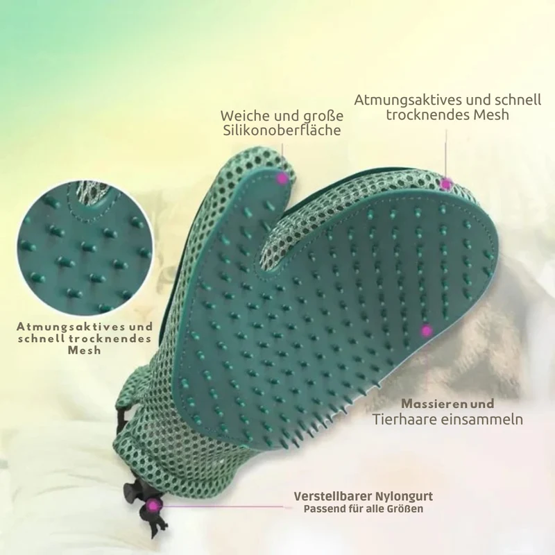 2-in-1 Tierpflege-Handschuh zur Haarentfernung