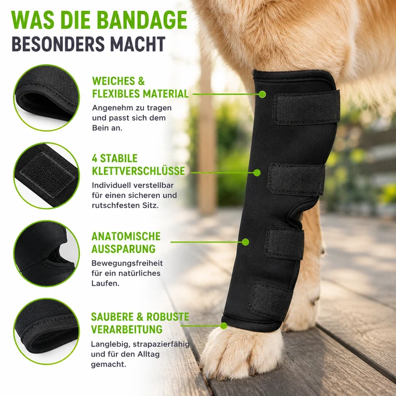 Gelenkstütze für Hunde stabilisierend & schützend