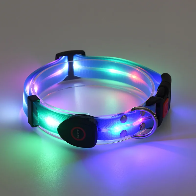 Leuchtendes LED Halsband & Leine für Hunde USB