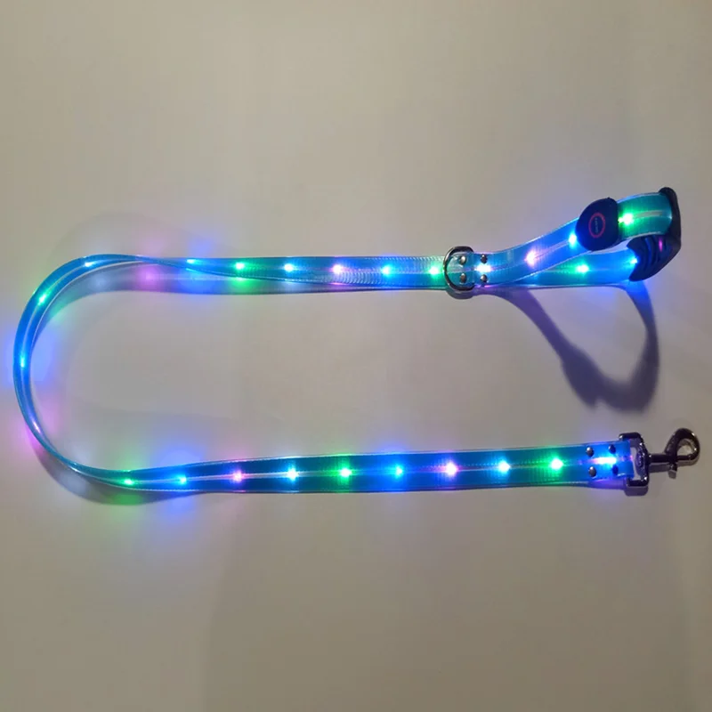 Leuchtendes LED Halsband & Leine für Hunde USB