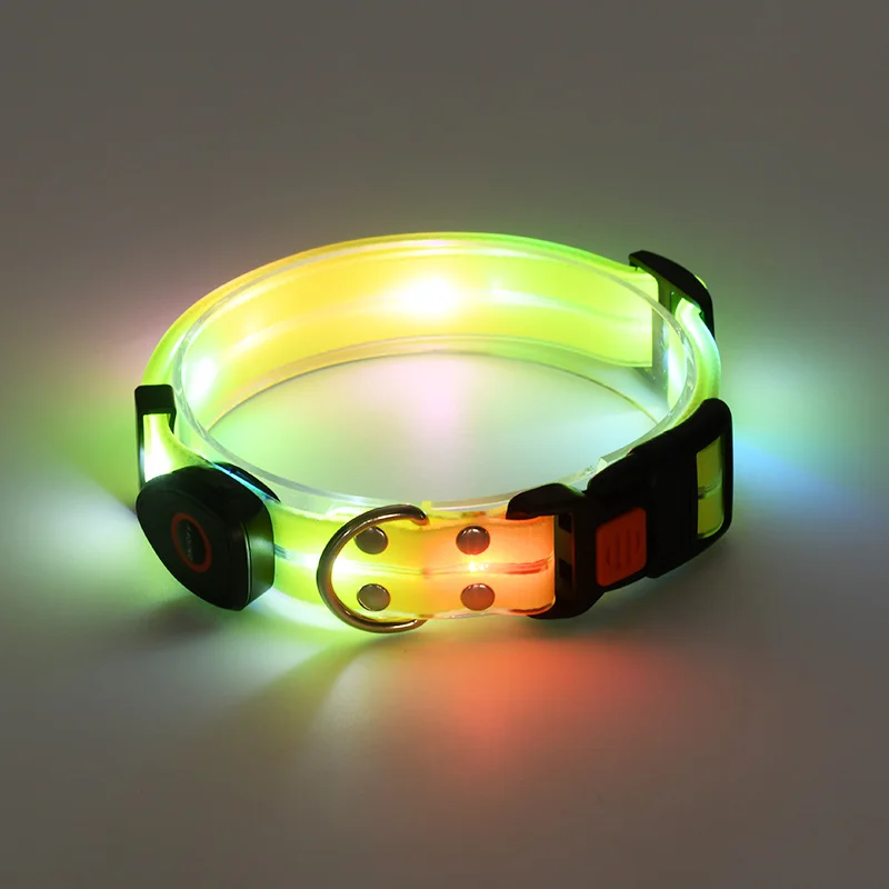 Leuchtendes LED Halsband & Leine für Hunde USB