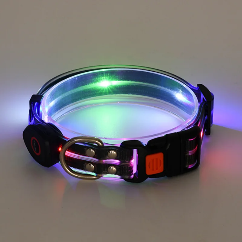 Leuchtendes LED Halsband & Leine für Hunde USB