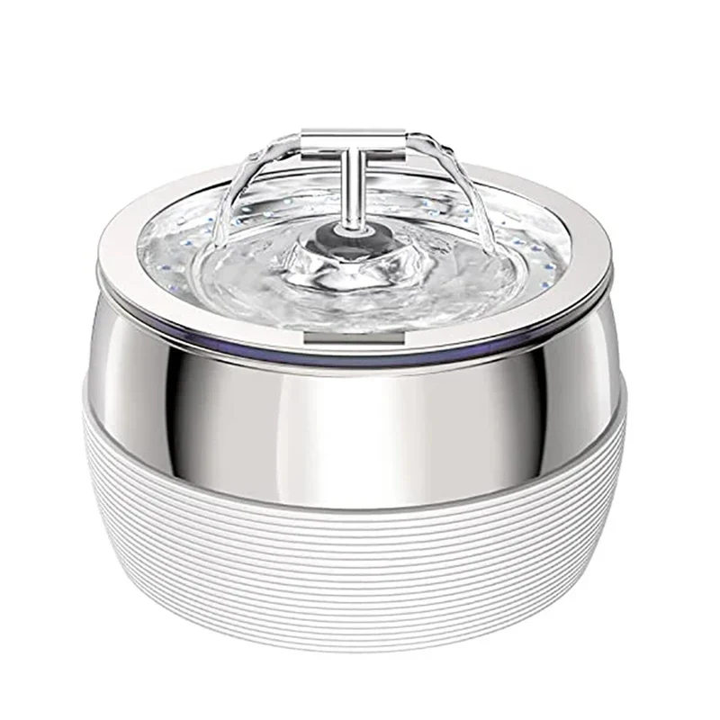 Leiser 3L Edelstahl Trinkbrunnen für Katzen & Hunde