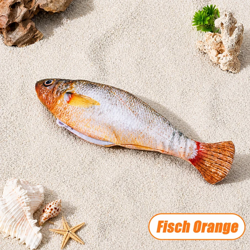 Realistisches Katzen Fischspielzeug mit Bewegun