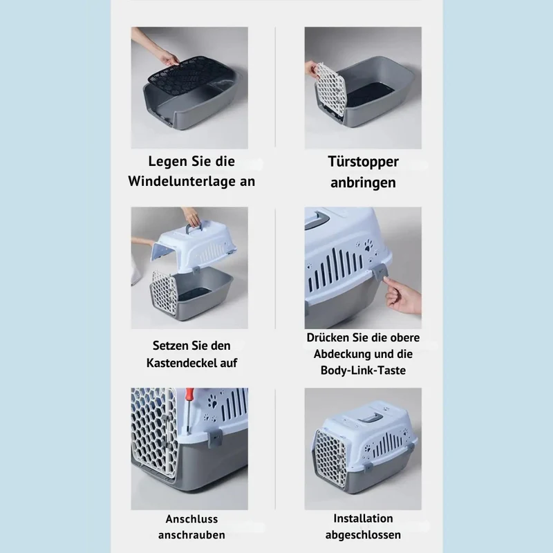 Flug- und Transportbox für Haustiere für Reisen