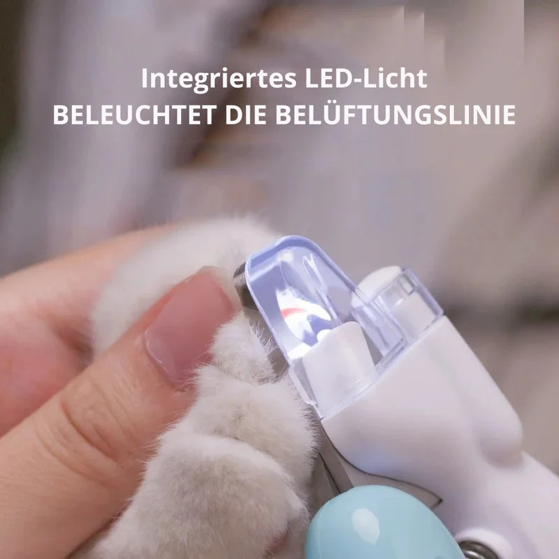 Krallenschneider mit LED-Licht & Sicherheitsverriegelung
