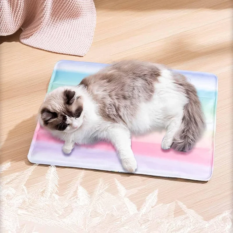 Regenbogen Kühlmatte für Hunde & Katzen faltbar