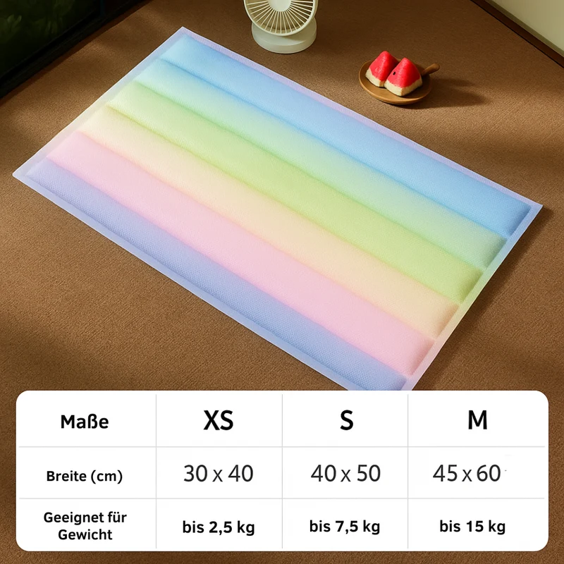 Regenbogen Kühlmatte für Hunde & Katzen faltbar