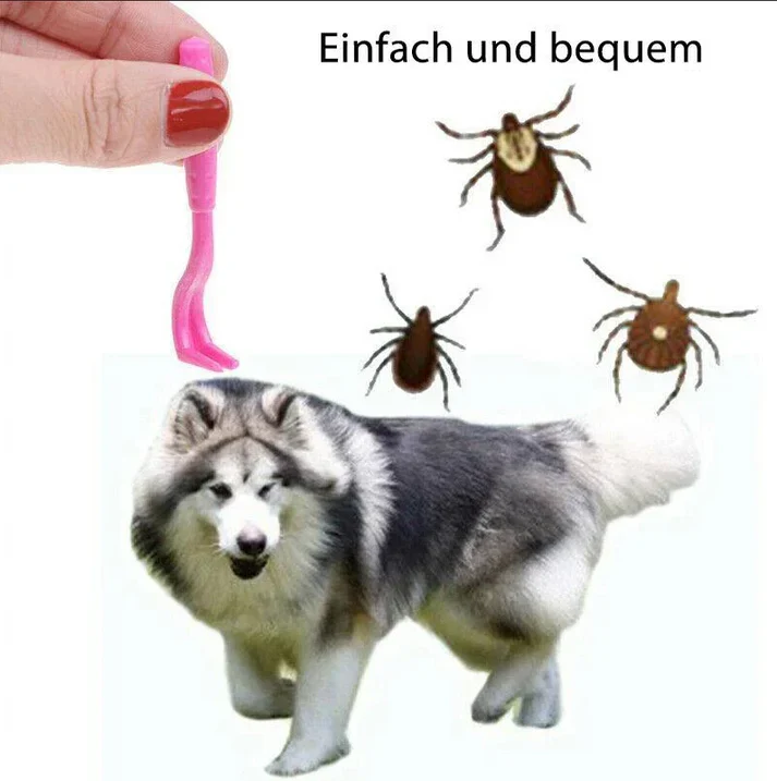 Zeckenentferner 3er Set mit V-Haken und Drehfunktion