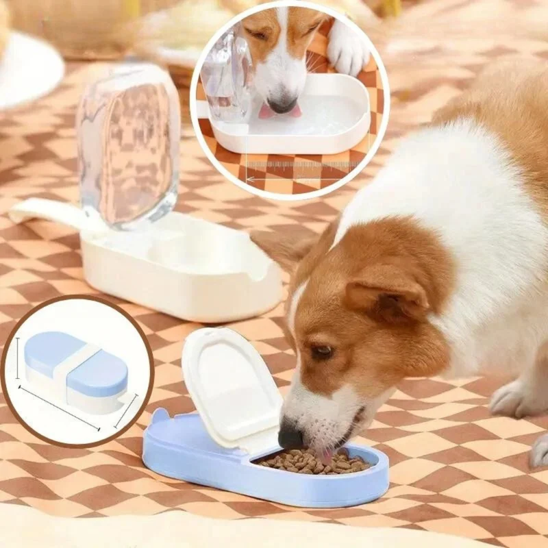 2-in-1 Trink- & Futterflasche für Hunde & Katzen