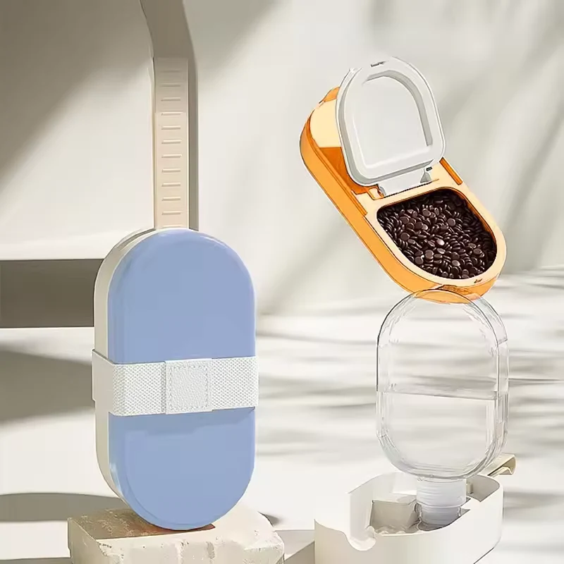 2-in-1 Trink- & Futterflasche für Hunde & Katzen