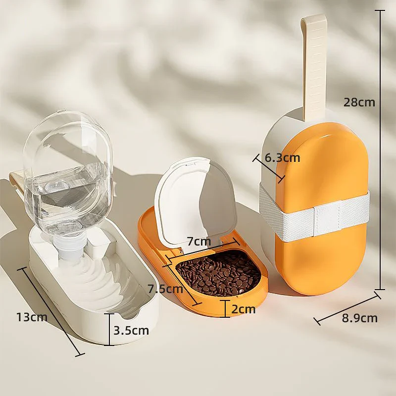 2-in-1 Trink- & Futterflasche für Hunde & Katzen