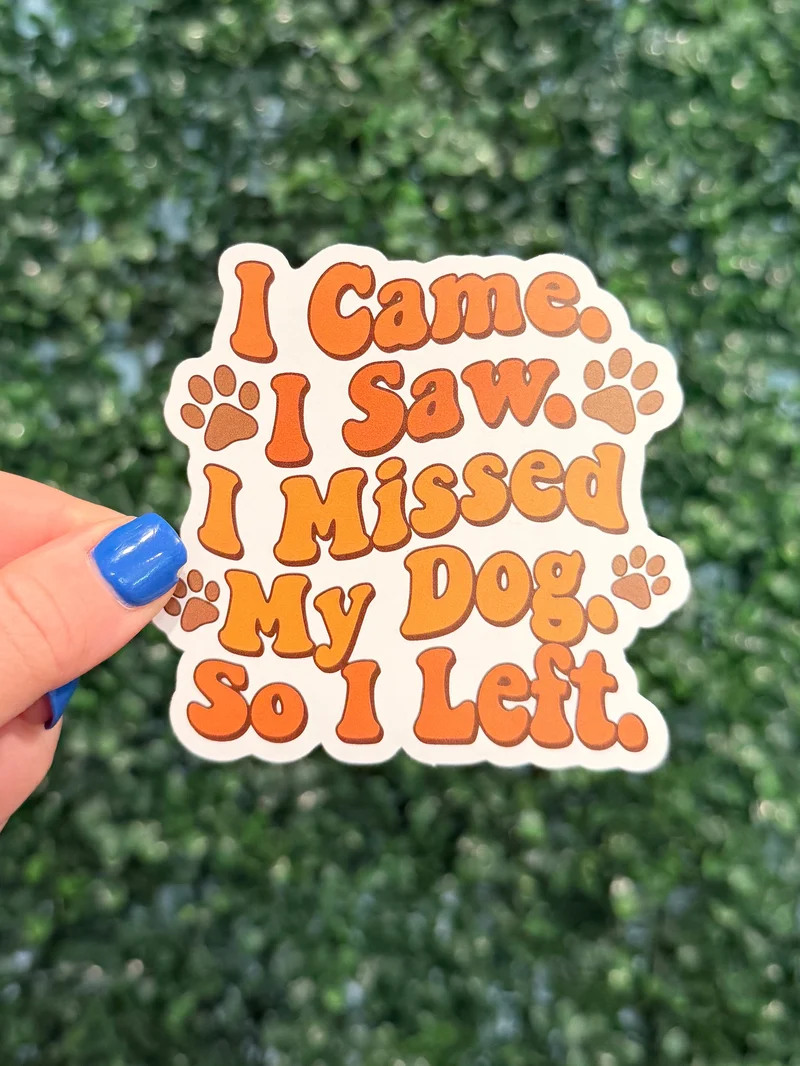 I missed my dog so I left