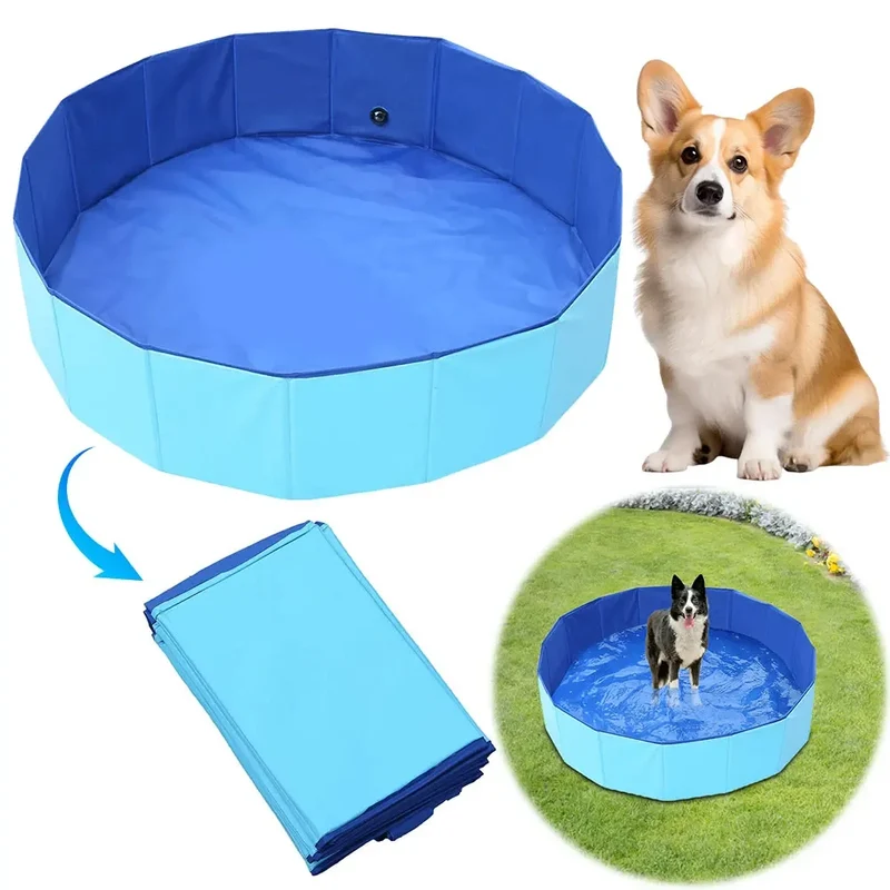 Faltbarer PVC Hundepool mit Abflussventil
